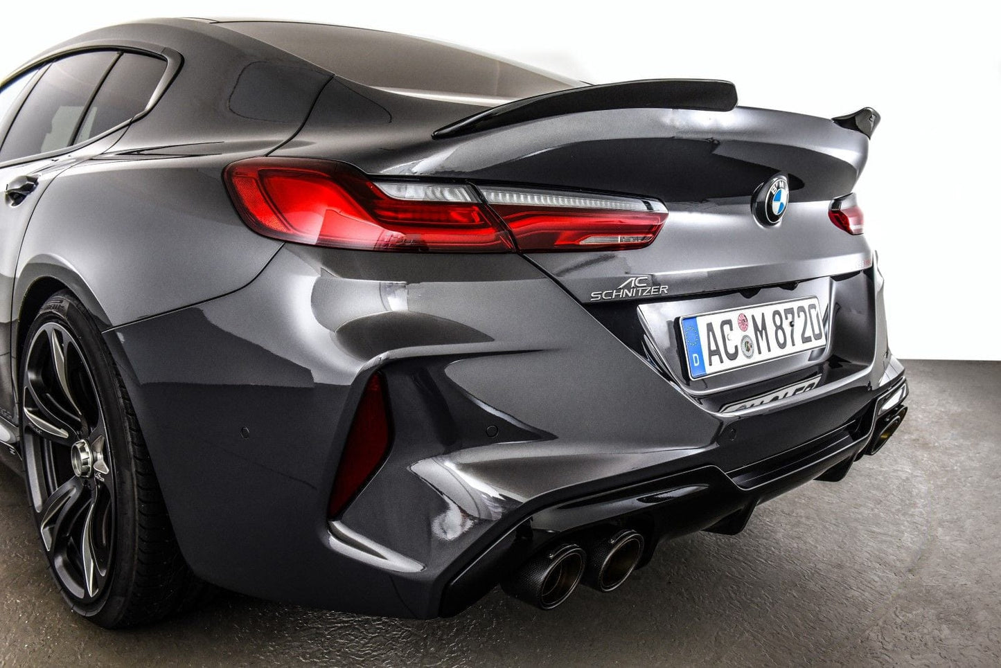 Genuine AC Schnitzer Rear Lip Spoiler/Boot Lip Extensions for BMW 8 Series G16 Gran Coupe & M8 F93 Gran Coupe - Paintable Primed Decklid/Trunk Lip Kit | Fits 840d, 840i, 840i xDrive, M850i xDrive & M8 | 2-Piece Tail Spoiler | PN 5162293310