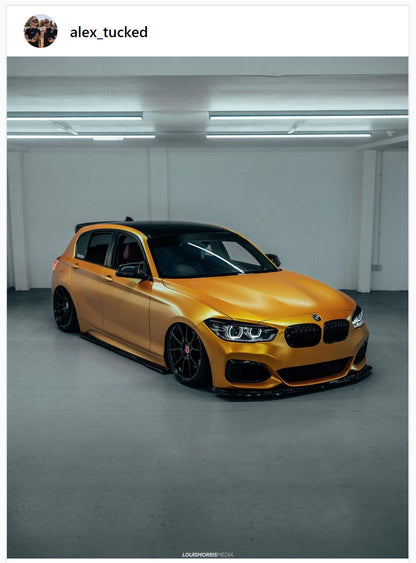 Silver and Gloss Black Carbon effect Badge Emblem Over lays BMW