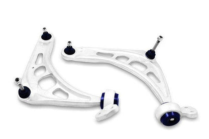 SuperPro ALOY0046XK Alloy Aluminium Front Lower Control Arms / Wishbone Kit for BMW 3 Series E46 (non-M) & Z4 E85 E86 – Caster Increase, Polyurethane Bushes, M-Spec Ball Joints – Complete Front Suspension Upgrade/Replacement