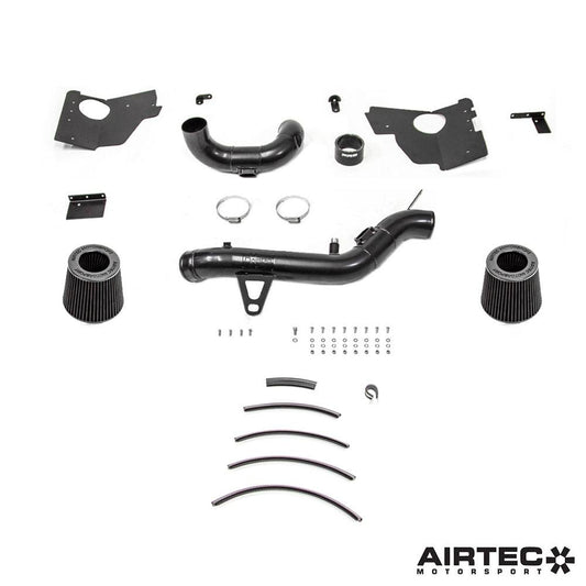 AIRTEC Motorsport S55 Cold Air Intake/Induction Kit - BMW M2 Competition (M2C) F87, M3 F80, M4 F82/F83 - Twin Cone Filters, Heat-Shielded Aluminium Piping, Direct Bolt-On Plug & Play CAI Upgrade, Washable Performance Air Filter System