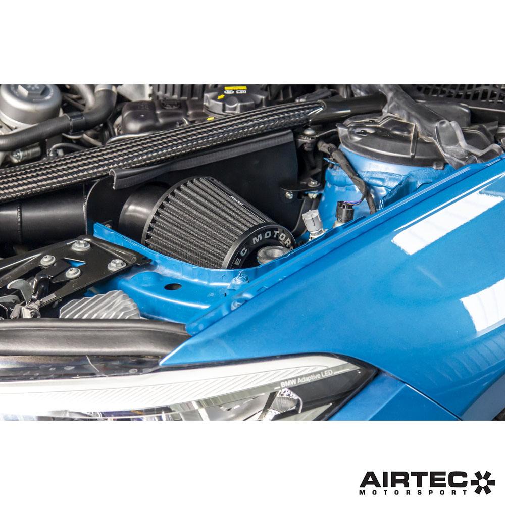AIRTEC Motorsport S55 Cold Air Intake/Induction Kit - BMW M2 Competition (M2C) F87, M3 F80, M4 F82/F83 - Twin Cone Filters, Heat-Shielded Aluminium Piping, Direct Bolt-On Plug & Play CAI Upgrade, Washable Performance Air Filter System