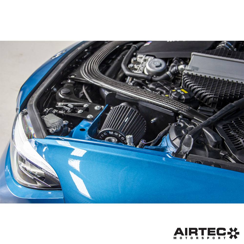 AIRTEC Motorsport S55 Cold Air Intake/Induction Kit - BMW M2 Competition (M2C) F87, M3 F80, M4 F82/F83 - Twin Cone Filters, Heat-Shielded Aluminium Piping, Direct Bolt-On Plug & Play CAI Upgrade, Washable Performance Air Filter System