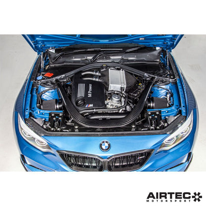 AIRTEC Motorsport S55 Cold Air Intake/Induction Kit - BMW M2 Competition (M2C) F87, M3 F80, M4 F82/F83 - Twin Cone Filters, Heat-Shielded Aluminium Piping, Direct Bolt-On Plug & Play CAI Upgrade, Washable Performance Air Filter System