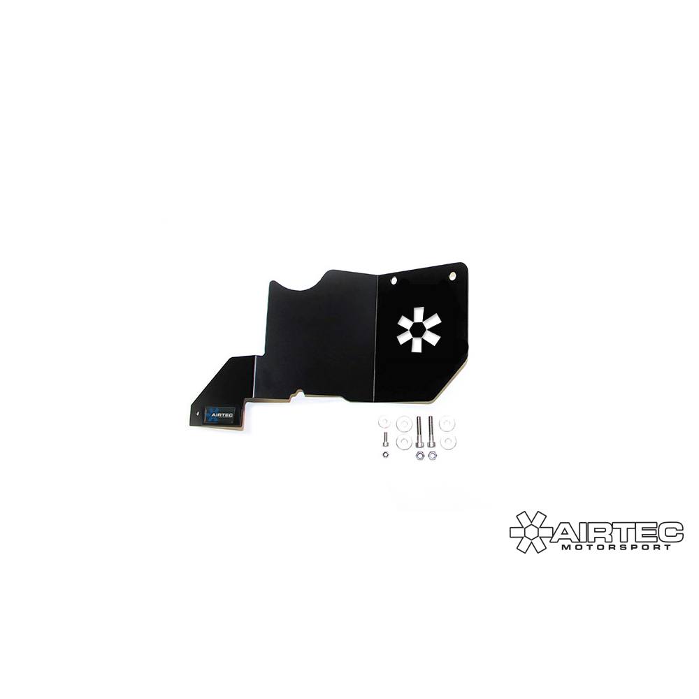 AIRTEC Motorsport Stage 2 Induction Heat Shield for Ford Fiesta MK7 ST180 1.6 & 1.0 EcoBoost  Pro-Series Black  With Fixings (Shield Only)