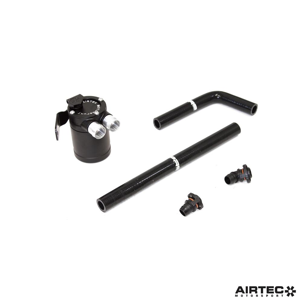 AIRTEC Motorsport BMW N55 Oil Catch Can / Catch Tank Crankcase Breather & PCV Oil Separator Kit - M135i M235i M2 (Non-Competition) F20 F21 F22 F87 | Baffled, Direct-Fit, Dipstick, Billet Bracket