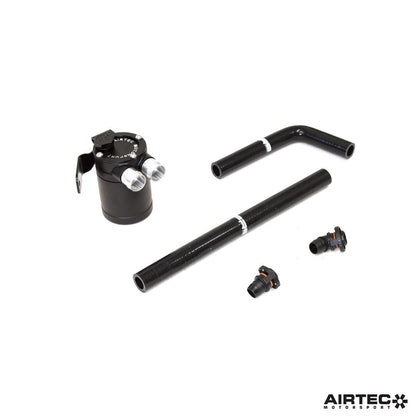 AIRTEC Motorsport BMW N55 Oil Catch Can / Catch Tank Crankcase Breather & PCV Oil Separator Kit - M135i M235i M2 (Non-Competition) F20 F21 F22 F87 | Baffled, Direct-Fit, Dipstick, Billet Bracket