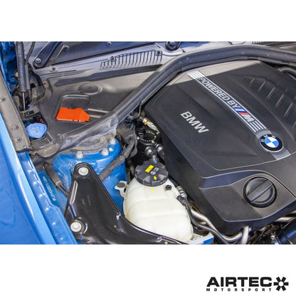 AIRTEC Motorsport BMW N55 Oil Catch Can / Catch Tank Crankcase Breather & PCV Oil Separator Kit - M135i M235i M2 (Non-Competition) F20 F21 F22 F87 | Baffled, Direct-Fit, Dipstick, Billet Bracket