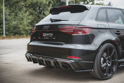 Maxton Design - REAR SIDE SPLITTERS V.2 AUDI RS3 8V SPORTBACK FACELIFT (2019-UP)