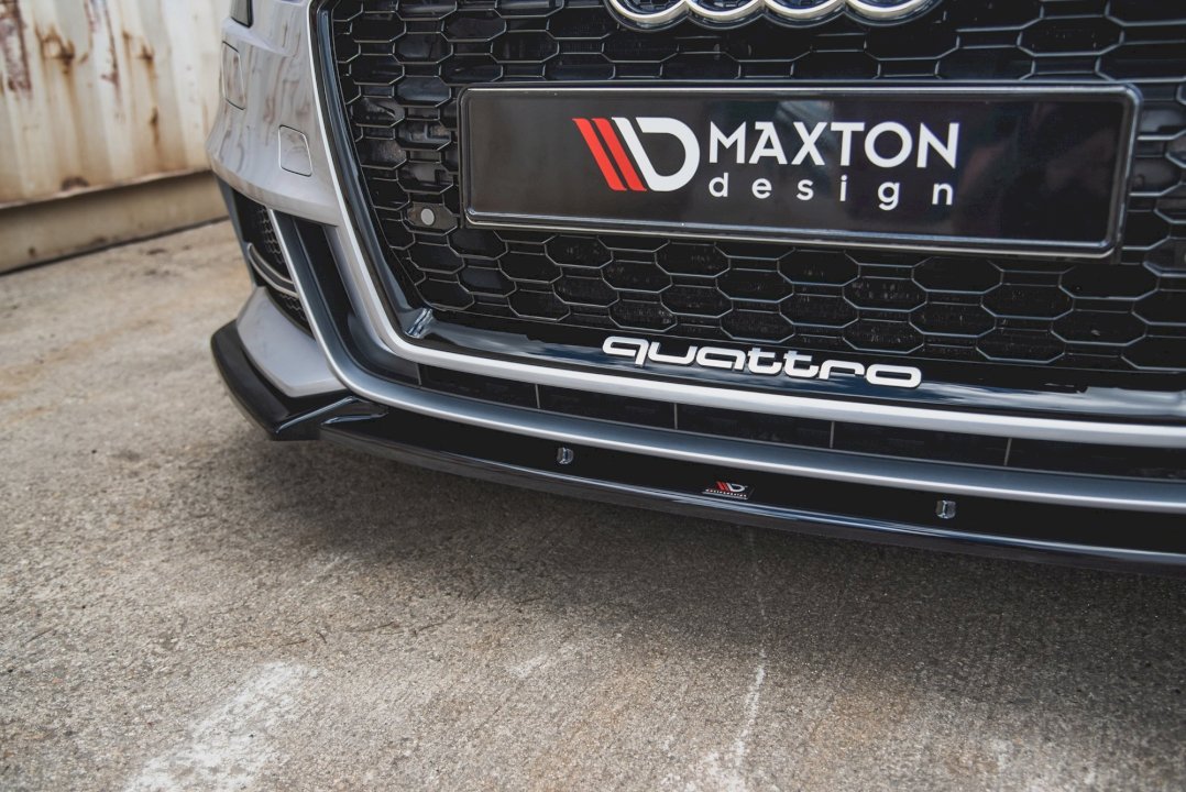 Maxton Design - FRONT SPLITTER V.3 AUDI S3 / A3 S-LINE 8V FACELIFT SEDAN (2016-2020)