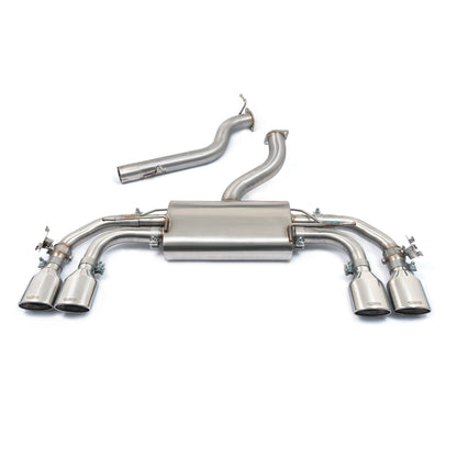 Audi S3 8Y quattro Sportback 5dr 2020-on GPF/OPF-Back Cat-Back Performance Exhaust - Cobra Sport 3in (76mm) Stainless - Valved or Non-Valved, Resonated/Non-Resonated - Centre & Rear Section EA888 2.0 TSI/TFSI