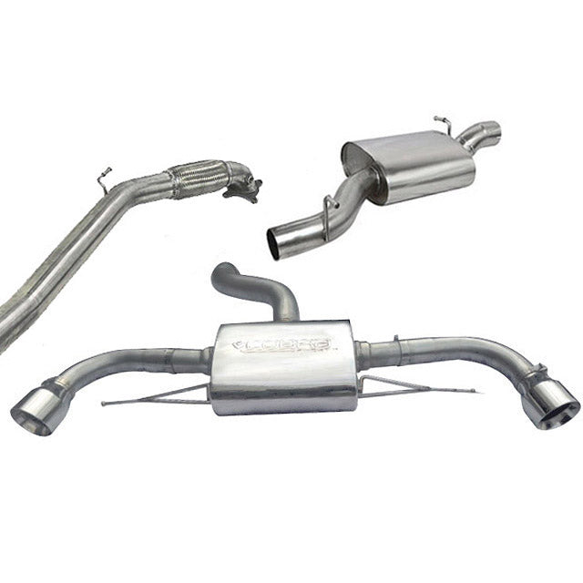 Audi TT Mk2 8J 2.0 TFSI Quattro 2012-2014 Turbo-Back Exhaust | 3in/76mm Stainless Full System with Downpipe | Cat-Back, Sports Cat 200-Cell or De-Cat | Resonated or Non-Res | Stage 2 2.0T Coupe S-Line Dual Exit