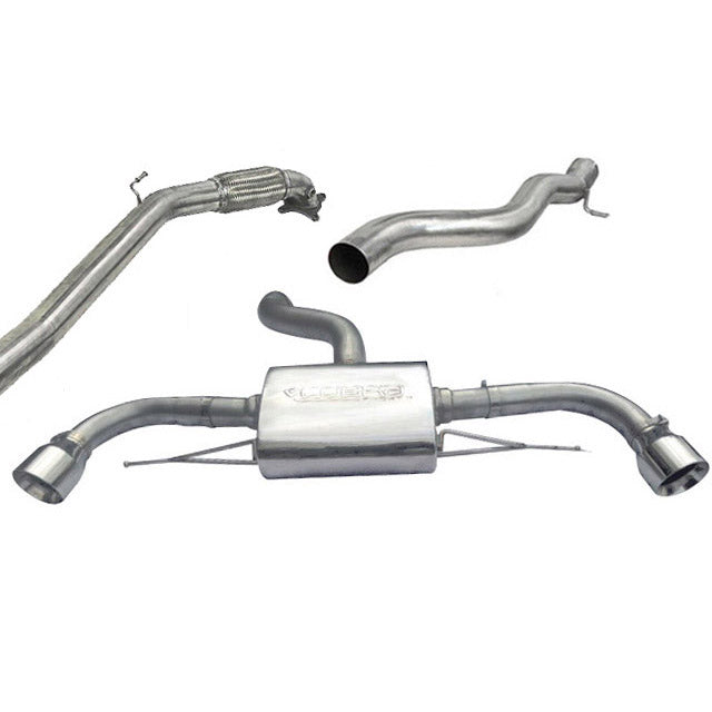 Audi TT Mk2 8J 2.0 TFSI Quattro 2012-2014 Turbo-Back Exhaust | 3in/76mm Stainless Full System with Downpipe | Cat-Back, Sports Cat 200-Cell or De-Cat | Resonated or Non-Res | Stage 2 2.0T Coupe S-Line Dual Exit