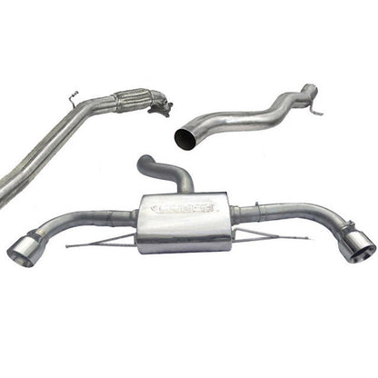 Audi TT Mk2 8J 2.0 TFSI Quattro 2012-2014 Turbo-Back Exhaust | 3in/76mm Stainless Full System with Downpipe | Cat-Back, Sports Cat 200-Cell or De-Cat | Resonated or Non-Res | Stage 2 2.0T Coupe S-Line Dual Exit
