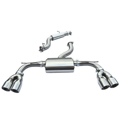 Audi S3 8V Sportback 5 Door 2.0 TFSI quattro (2013-2018) Non-Valved Cat-Back/Catback Exhaust System, 3in/76mm Stainless, Quad Tips, Resonated or Non-Resonated, Valve Delete, UK Made - Fits Pre-GPF/OPF