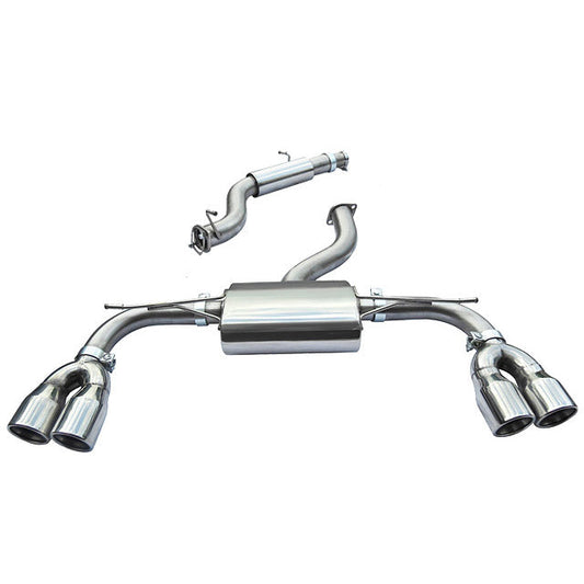 Audi S3 8V Sportback 5 Door 2.0 TFSI quattro (2013-2018) Non-Valved Cat-Back/Catback Exhaust System, 3in/76mm Stainless, Quad Tips, Resonated or Non-Resonated, Valve Delete, UK Made - Fits Pre-GPF/OPF