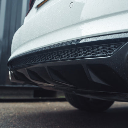 Audi A5/S5 B9 2016-2019 Pre-Facelift Gloss Black Rear Diffuser Valance – Rear Bumper Trim/Insert Splitter Apron Lip | High-Gloss Piano Black OE-Style | Fits A5 S-Line & S5 Coupe/Sportback | CT Carbon ABS