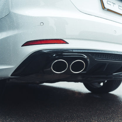 Audi A5/S5 B9 2016-2019 Pre-Facelift Gloss Black Rear Diffuser Valance – Rear Bumper Trim/Insert Splitter Apron Lip | High-Gloss Piano Black OE-Style | Fits A5 S-Line & S5 Coupe/Sportback | CT Carbon ABS