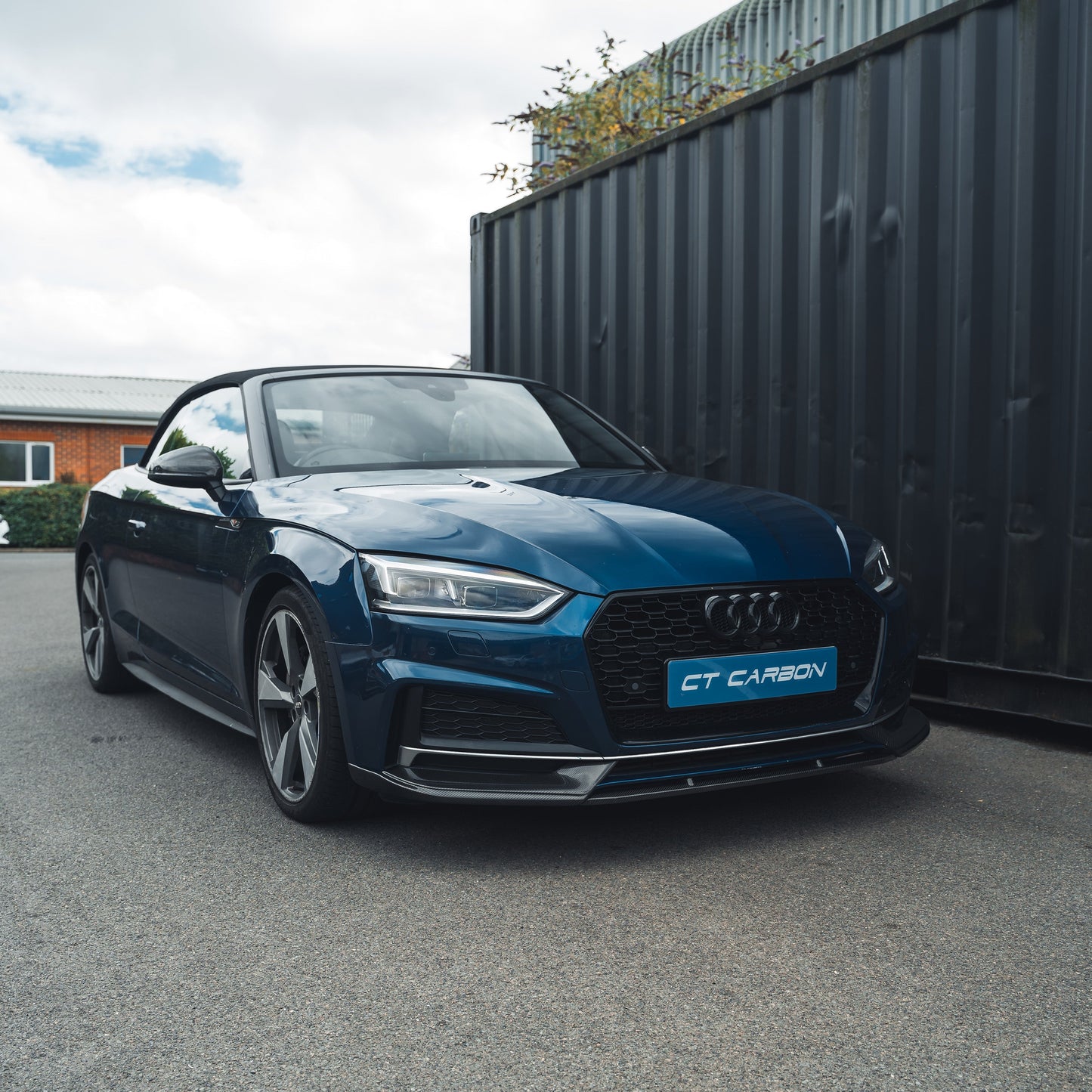 Audi A5 S-Line & S5 B9 8W 2017-2021 Carbon Fibre Front Lip Spoiler / Splitter by CT Carbon – Front Bumper Lip, Chin Spoiler, Aero Skirt Valance Extension – Genuine Carbon Fiber OEM+ | Front Lip Kit