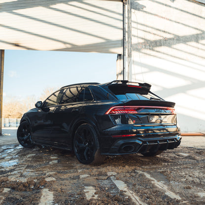 Audi RS Q8 (RSQ8) Carbon Fibre/Fiber Rear Bumper Diffuser | Rear Valance & Lower Bumper Insert | Rear Apron/Undertray Trim | Gloss Pre-Preg Carbon OEM+ Aero Body Kit by CT Design | Fits 2020+