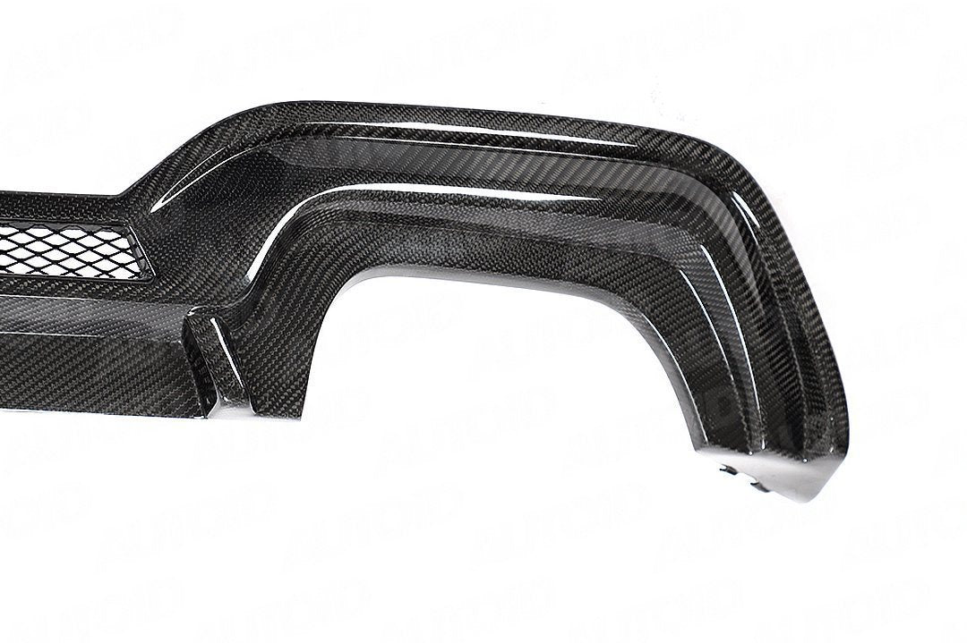 AUTOID Carbon Fibre Rear Diffuser Valance Insert for BMW 3 Series M340i G20 G21 (2019+) – CFRP 2x2 Twill Gloss, Competition/M Performance Style – Rear Bumper Diffuser/Apron Upgrade for Saloon/Sedan & Touring/Estate