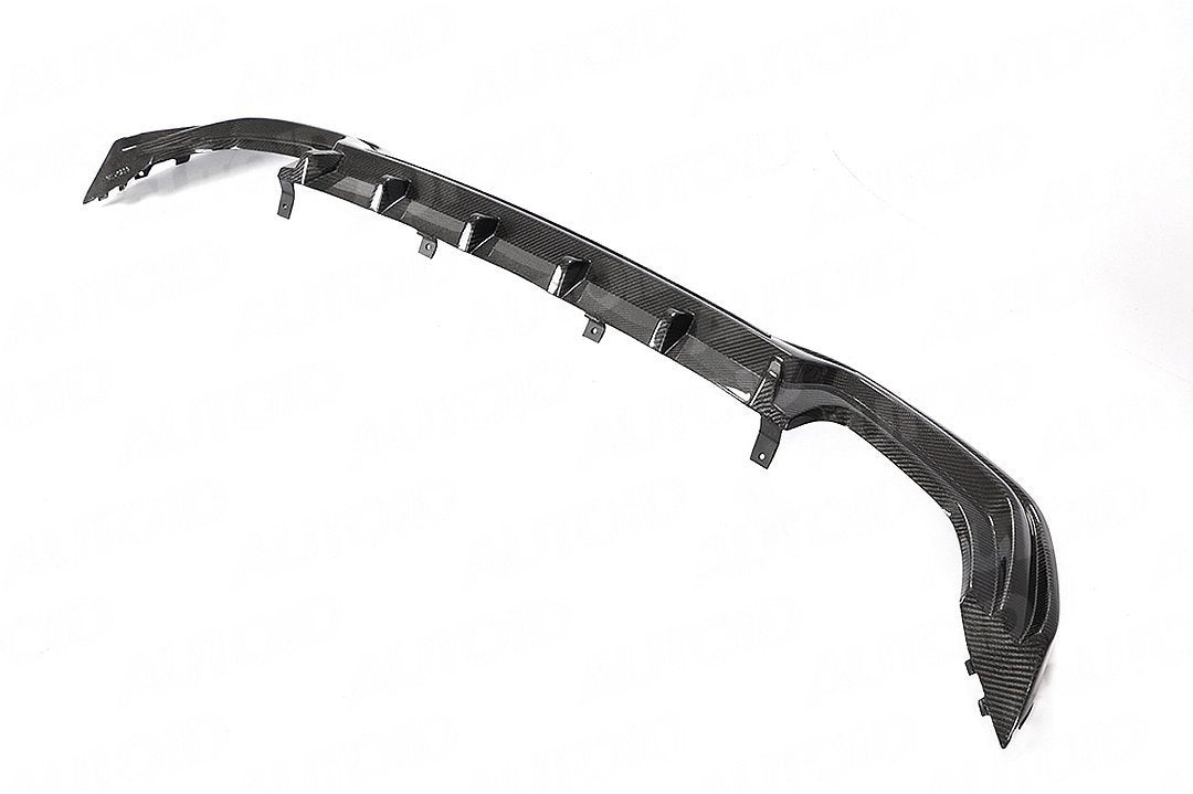 AUTOID Carbon Fibre Rear Diffuser Valance Insert for BMW 3 Series M340i G20 G21 (2019+) – CFRP 2x2 Twill Gloss, Competition/M Performance Style – Rear Bumper Diffuser/Apron Upgrade for Saloon/Sedan & Touring/Estate