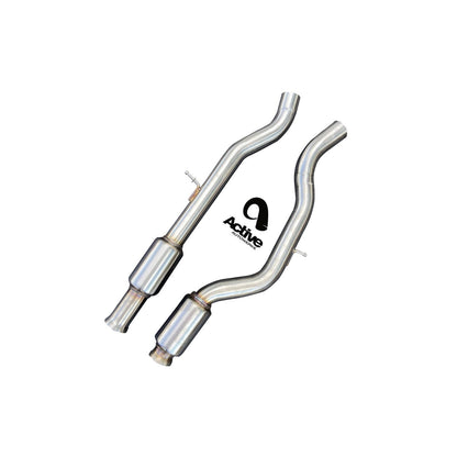 Active Autowerke Resonated Single Midpipe for BMW M3 F80 & M4 F82 (F8X S55) - 3.5in Oval Centre/Center Exhaust Section Link Pipe - Deeper Tone, Less Drone, Rasp Fix, Quicker Spool - Performance Mid Section Upgrade - AA P/N 11-037