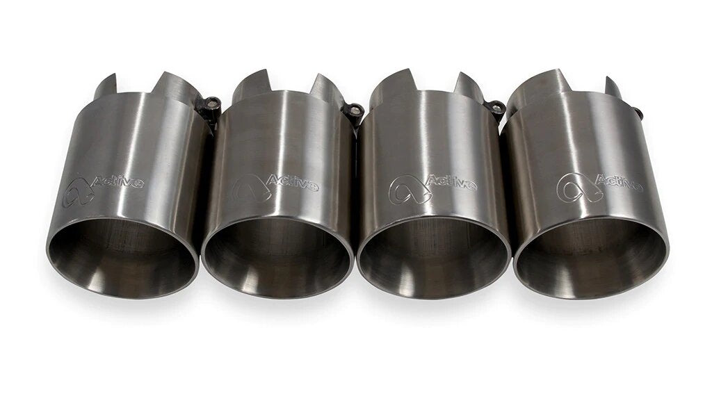 Active Autowerke Maad Maxx Triple-Can Valved Axle-Back/Axleback Exhaust Rear Silencer/Muffler Back Box for BMW M3/M4 F80 F82 F83 (F8X S55) | Tri-Chamber Drone-Reducing Rear Section