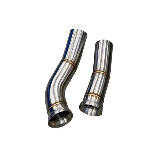 Active Autowerke BMW M2 Competition (F87 LCI, S55) Equal-Length Midpipe & Mid Section (Center/Centre) Connecting Pipes - Resonator Delete Straight Pipe Exhaust Upgrade, M2C 2018+ Link Pipes PN 11-077NRM2C