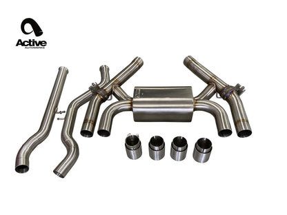 Active Autowerke Valved Rear Box / Axle-Back Exhaust for BMW M2 Competition & M2 CS (F87 LCI 2018+, S55) – 304 Stainless Steel, OE Valve Compatible – Performance / Sports Backbox, Rear Muffler, Silencer Upgrade – Bolt-On Rear Section – Part 11-067