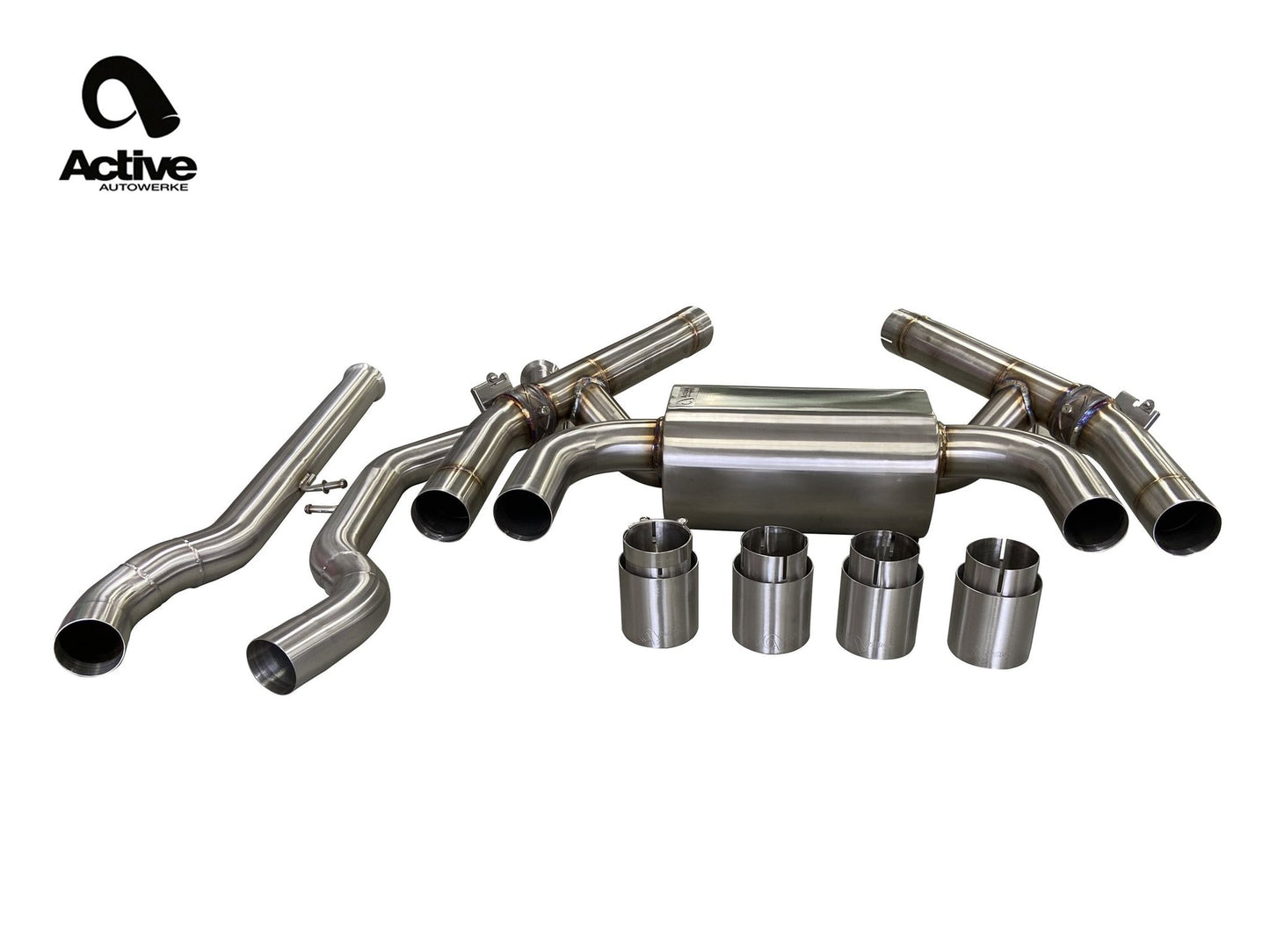Active Autowerke Valved Rear Box / Axle-Back Exhaust for BMW M2 Competition & M2 CS (F87 LCI 2018+, S55) – 304 Stainless Steel, OE Valve Compatible – Performance / Sports Backbox, Rear Muffler, Silencer Upgrade – Bolt-On Rear Section – Part 11-067
