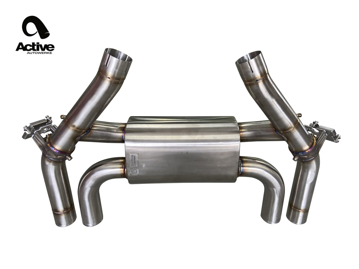 Active Autowerke Valved Rear Box / Axle-Back Exhaust for BMW M2 Competition & M2 CS (F87 LCI 2018+, S55) – 304 Stainless Steel, OE Valve Compatible – Performance / Sports Backbox, Rear Muffler, Silencer Upgrade – Bolt-On Rear Section – Part 11-067