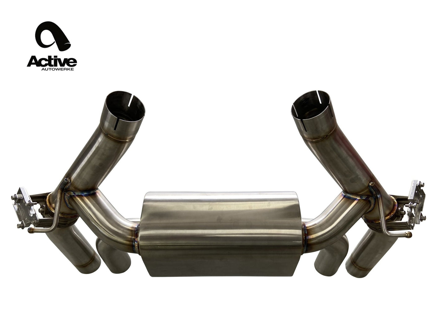 Active Autowerke Valved Rear Box / Axle-Back Exhaust for BMW M2 Competition & M2 CS (F87 LCI 2018+, S55) – 304 Stainless Steel, OE Valve Compatible – Performance / Sports Backbox, Rear Muffler, Silencer Upgrade – Bolt-On Rear Section – Part 11-067