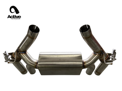 Active Autowerke Valved Rear Box / Axle-Back Exhaust for BMW M2 Competition & M2 CS (F87 LCI 2018+, S55) – 304 Stainless Steel, OE Valve Compatible – Performance / Sports Backbox, Rear Muffler, Silencer Upgrade – Bolt-On Rear Section – Part 11-067