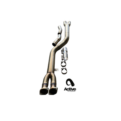 Active Autowerke Single Merge Midpipe / Center & Centre Pipe for BMW X3 M & X4 M (F97/F98, S58) 2019+ – 304 Stainless Bolt-On Exhaust Middle Pipe/Section Upgrade | AA 11-102