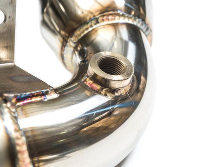 Agency Power BMW X5M X6M & X5/X6 xDrive50i 4.4L S63 N63 High-Flow Resonated Exhaust Downpipes - Catless/Decat Turbo Outlet Front Pipes, Test Pipes, 304 Stainless, V8 Twin Turbo Race Performance | AP-X6M-171