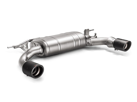 Akrapovic Slip-On Line Titanium Axle-Back Exhaust System for BMW 340i 440i (F30 F31 F32 F33 F36, xDrive) - OPF GPF, ECE Approved, Valved, Carbon Fibre Tips