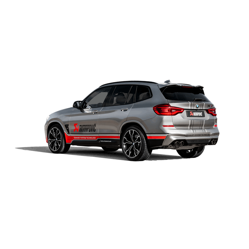 Akrapovic Slip-On Line Titanium Axle-Back Sports Exhaust for BMW X3M X4M F97 F98 (Competition) - Valved Rear Muffler/Backbox/Silencer, OPF/GPF Friendly, ECE Approved - S58 - S-BM/T/10H