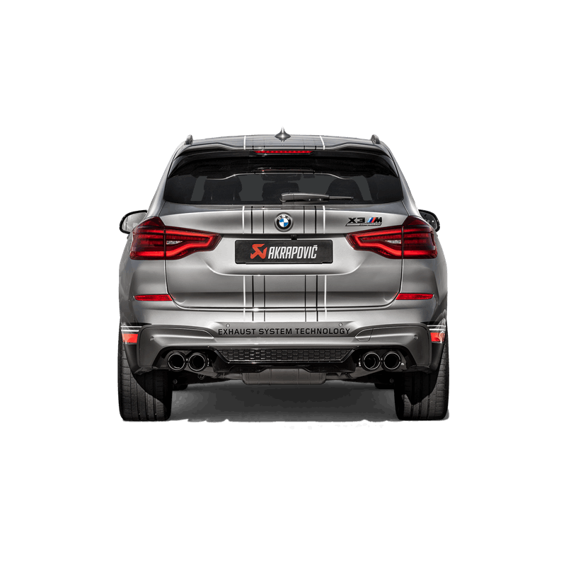 Akrapovic Slip-On Line Titanium Axle-Back Sports Exhaust for BMW X3M X4M F97 F98 (Competition) - Valved Rear Muffler/Backbox/Silencer, OPF/GPF Friendly, ECE Approved - S58 - S-BM/T/10H