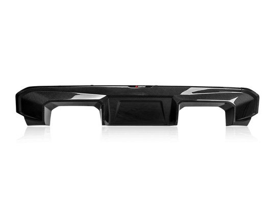Akrapovic BMW G80 M3/G82 M4 Rear Diffuser & Valance Insert 2021+ - Gloss Carbon Fibre (Carbon Fiber) Rear Bumper Insert, ABE Approved, OEM Fit - Compatible with M3/M4 Competition & Akrapovic Slip-On Titanium OPF/GPF - DI-BM/CA/9/G