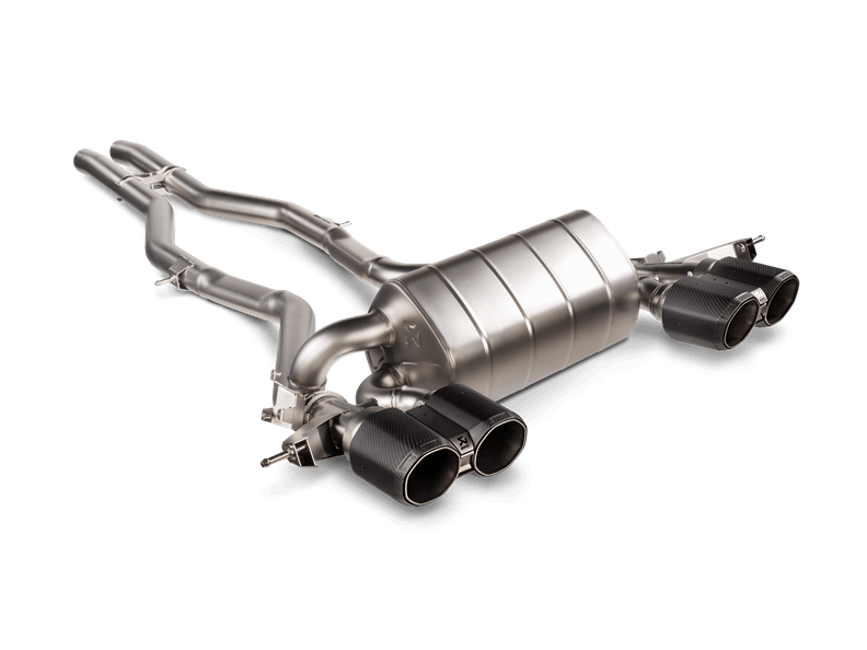 Akrapovic Slip-On Line Titanium Axle-Back Exhaust (Rear Muffler/Back Box/Backbox) for BMW G80 M3/G82 M4 2021+ incl. Competition & xDrive, OPF/GPF Compatible, ECE Approved, Carbon Tip Options – Performance Sports Silencer – S-BM/T/21H