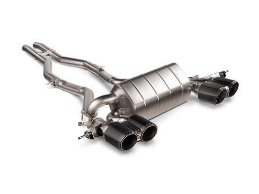 Akrapovic Slip-On Line Titanium Axle-Back Exhaust (Rear Muffler/Back Box/Backbox) for BMW G80 M3/G82 M4 2021+ incl. Competition & xDrive, OPF/GPF Compatible, ECE Approved, Carbon Tip Options – Performance Sports Silencer – S-BM/T/21H