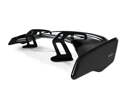 Akrapovic Carbon Fibre (Fiber) Rear Wing / Spoiler for BMW G87 M2, G80/G81 M3, G82/G83 M4 – High Gloss | Swan Neck Adjustable Aero Wing, Titanium Hardware | G8X Performance Boot Lid Spoiler (Includes Competition & xDrive)