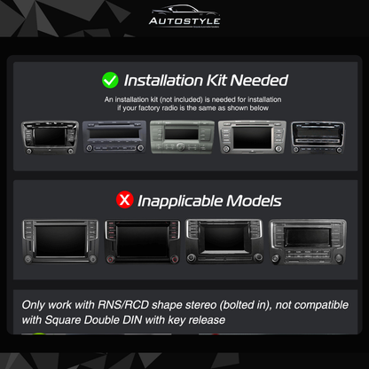 VW UNIVERSAL Apple Carplay / Android Auto 9" Stereo Upgrade