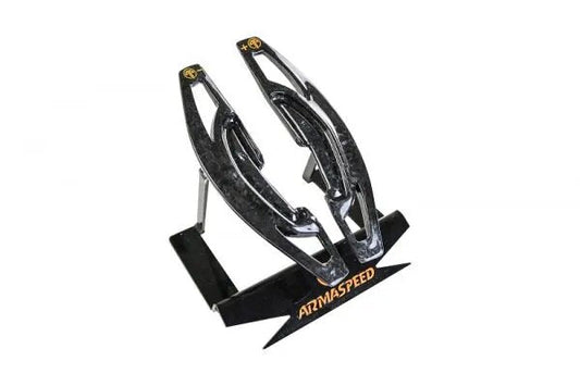 Armaspeed BMW F-Series/F-Chassis Forged Carbon Fiber/Fibre Steering Wheel Shift/Gear Selector Paddles - Gloss Black Paddle Shifter Replacements | Fits M2 F87, M3 F80, M4 F82, M5 F10, M6 F06/F12/F13, X5M F85, X6M F86 | OEM Fit, M Performance Style