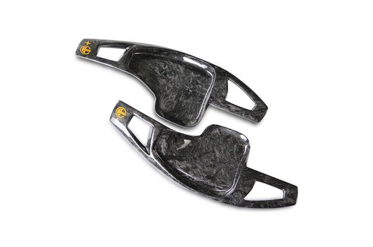 Armaspeed Gloss Black Forged Carbon Fibre Steering Wheel Paddle Shifters for BMW 3 Series F30 F31 F34 & 4 Series F32 F33 F36 (2012â€“2020) â€“ Fits 330i, 340i, 435d xDrive, 440i
