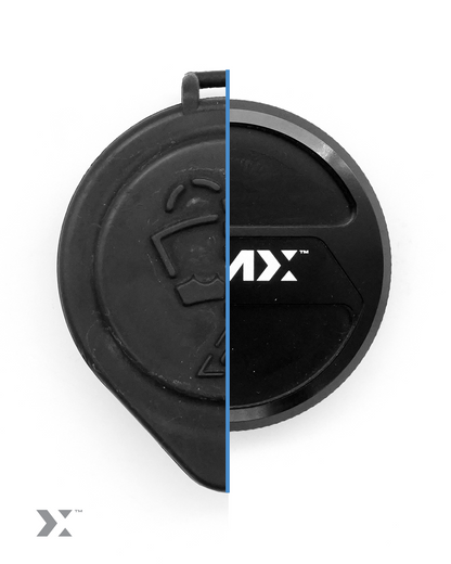 MMX Billet Aluminium Screenwash Reservoir Cap / Washer Bottle Lid for BMW G Series, Black Anodised