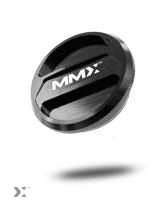 MMX Billet Aluminium Screenwash Reservoir Cap / Washer Bottle Lid for BMW G Series, Black Anodised