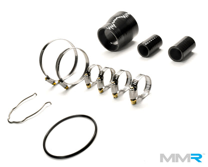 BMW N54 Charge Pipe/Chargepipe Kit by MMR | High-Flow Aluminium | 135i, 335i, 1M | E82 E88 E90 E91 E92 E93 (2006-2012) | CNC Ends, 1/8 NPT Meth Bung, Black