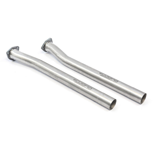 Audi RS3 8V Sportback 2015-2017 Secondary Cat Delete / Decat Mid Pipes / Midpipe (2.5in 63.5mm) – Cobra Sport Centre/Center Section Catless Bypass Straight Pipe Race Track Exhaust Upgrade