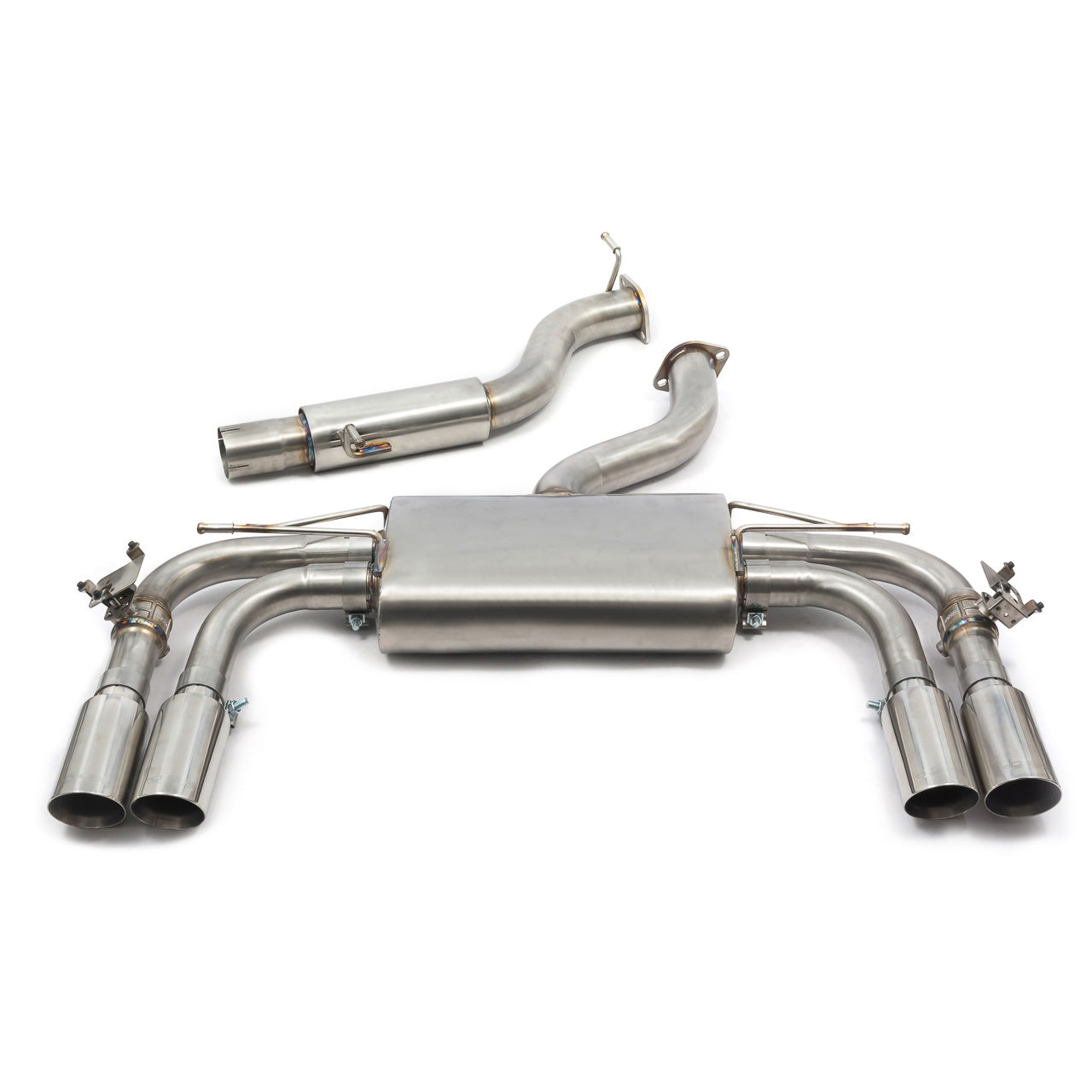 Audi S3 8V Sportback 5dr MK3 (2013-2018) Valved Cat Back/Catback Exhaust System | Switchable Valve-Controlled T304 Stainless, 3" (76mm) | Resonated or Non-Resonated | Retains Drive Select OEM Flaps | Pre-OPF/Non-GPF | UK Made | DSG/S tronic Compatible